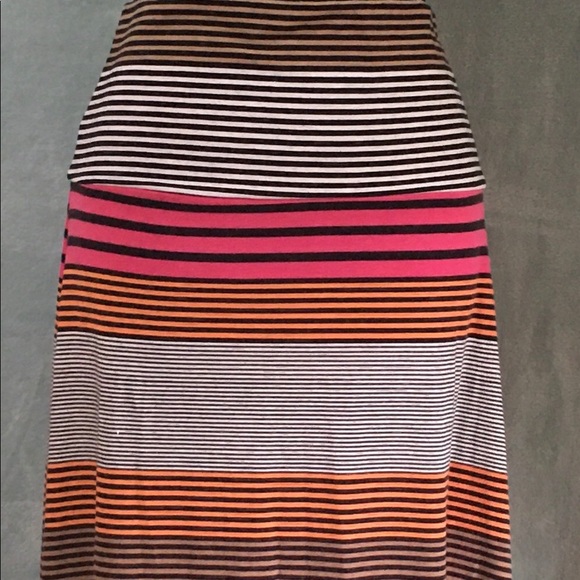 Mossimo Multi Colored Striped Maxi Skirt Size M - Picture 3 of 4
